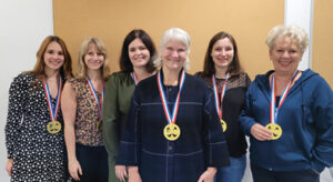 Les gagnantes de la DN Dames 2024 : Anaïs Leleu, Marion Canonne, Aurélie Lorenzini, Isabelle Bello, Mathilde Thuillez et Joanna Zochowska.