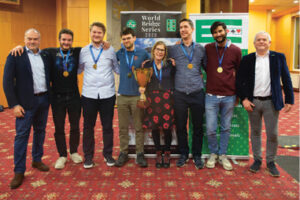 EBL Vice President and Treasurer, Igor Chalupec, Stefano Tommasini, Oscar Nijssen, Ben Norton, Maggie Knottenbelt, Michael Byrne, Tim van de Paverd and EBL President Eric Laurant.