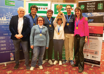 EBL President Eric Laurant, Quentin Robert, Anne-Laure Tartarin, Pierre Franceschetti, Hilda Setton, Cédric Lorenzini and Marion Michielsen.