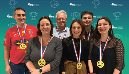 EBL President Eric Laurant, Quentin Robert, Anne-Laure Tartarin, Pierre Franceschetti, Hilda Setton, Cédric Lorenzini and Marion Michielsen.
